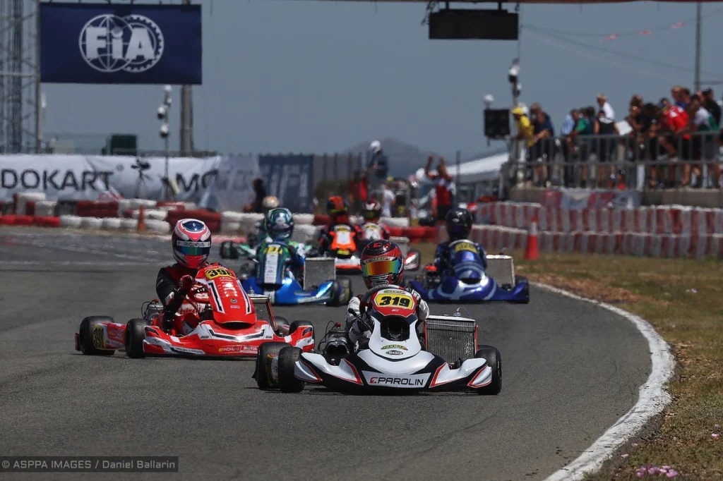 opening round of the 2025 FIA Karting European Championship — KZ2, image 9: motorsport action at Kartódromo Internacional Lucas Guerrero, Chiva, Valencia, Spain, photographer Daniel Ballarín López, ASPPA IMAGES and DBL Photoagency
